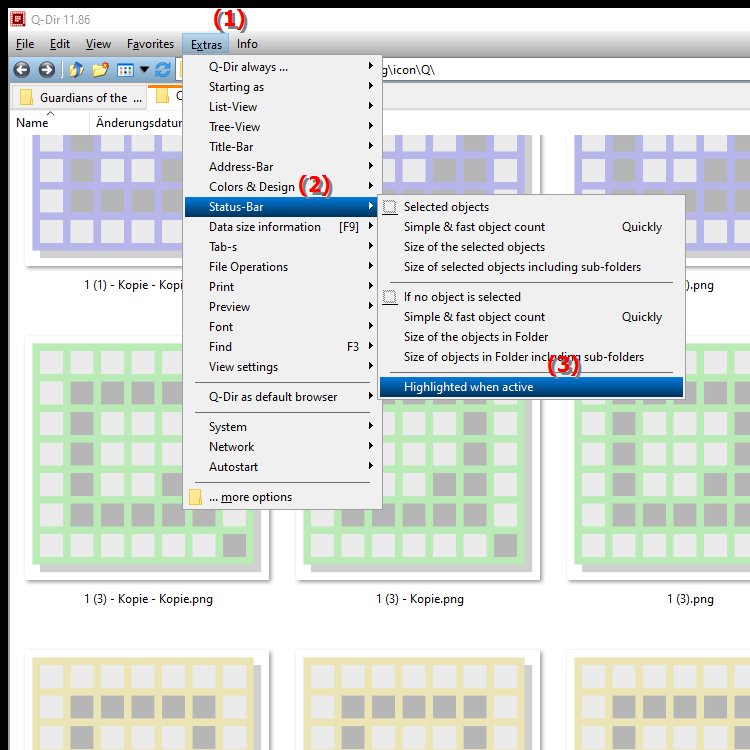 How to color the File Explorer status bar